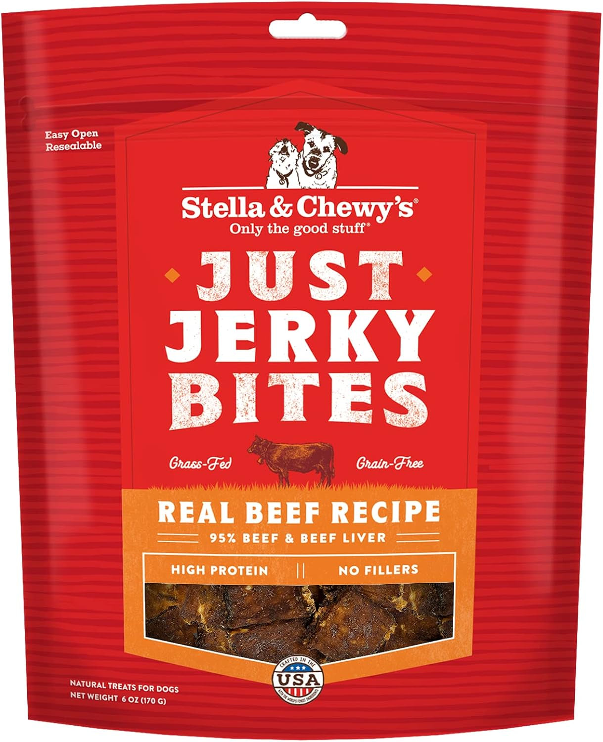 Just Jerky Bites Real Beef Recipe Dog Treats, 6 Oz. Bag