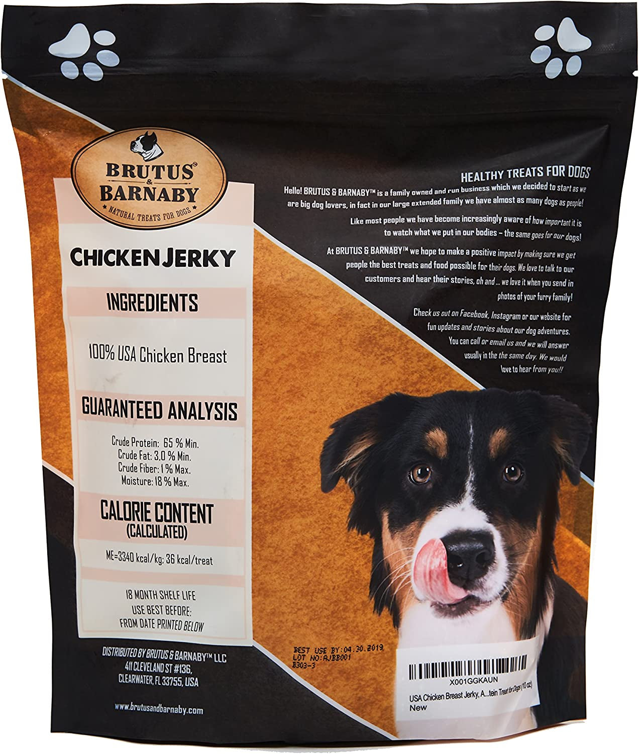 Chicken Jerky Dog Treats- Dehydrated Crunchy USA Premium Fillets, Grain-Free, Preservative-Free, No Fillers. All Natural Chicken Strips Are Great for Dogs and Cats (10Oz)