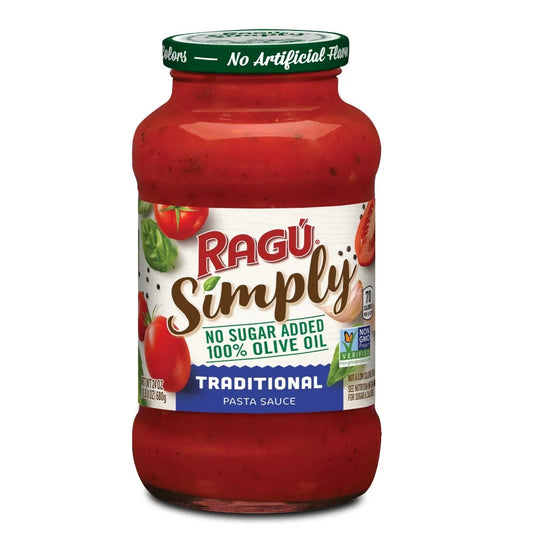 Rag Simply Traditional Pasta Sauce, 24 Oz. (Pack of 12)