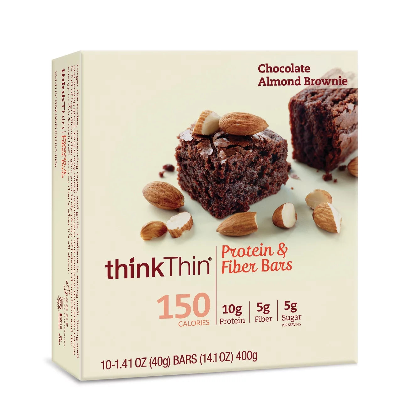 Protein & Fiber Bars, Chocolate Almond Brownie, 10G Protein, 10 Ct