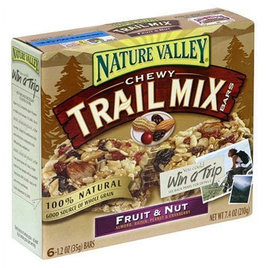 Fruit & Nut Chewy Granola Bars, Trail Mix, 6 Ct, 7.4 Oz (Pack of 8)