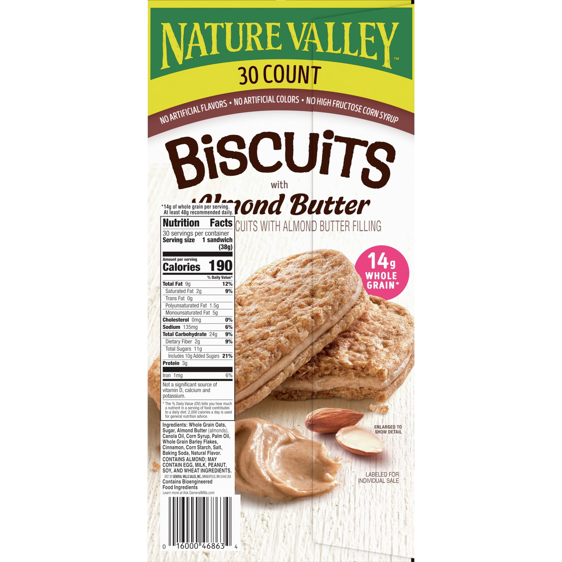 Biscuit Sandwiches, Cinnamon Almond Butter, 30 Ct, 40.5 OZ