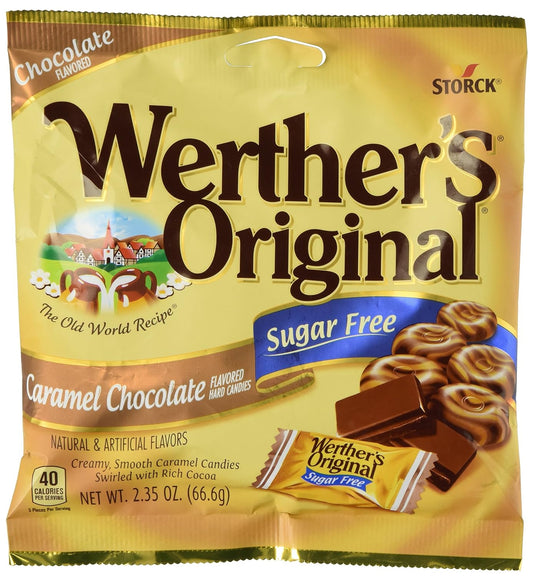 Caramel Chocolate Sugar Free Hard Candies 2.35 Oz by Werther'S