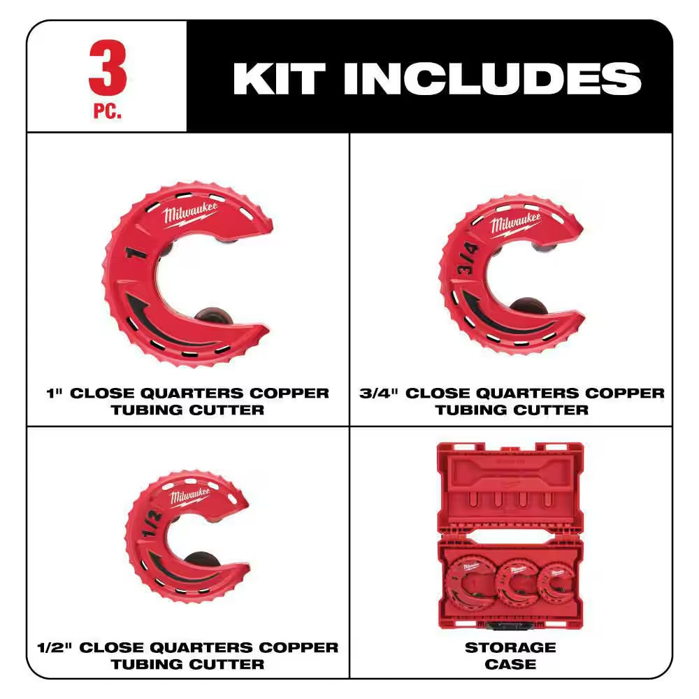 Close Tubing Cutter Set with Replacement Cutter Wheels and Reaming Pen