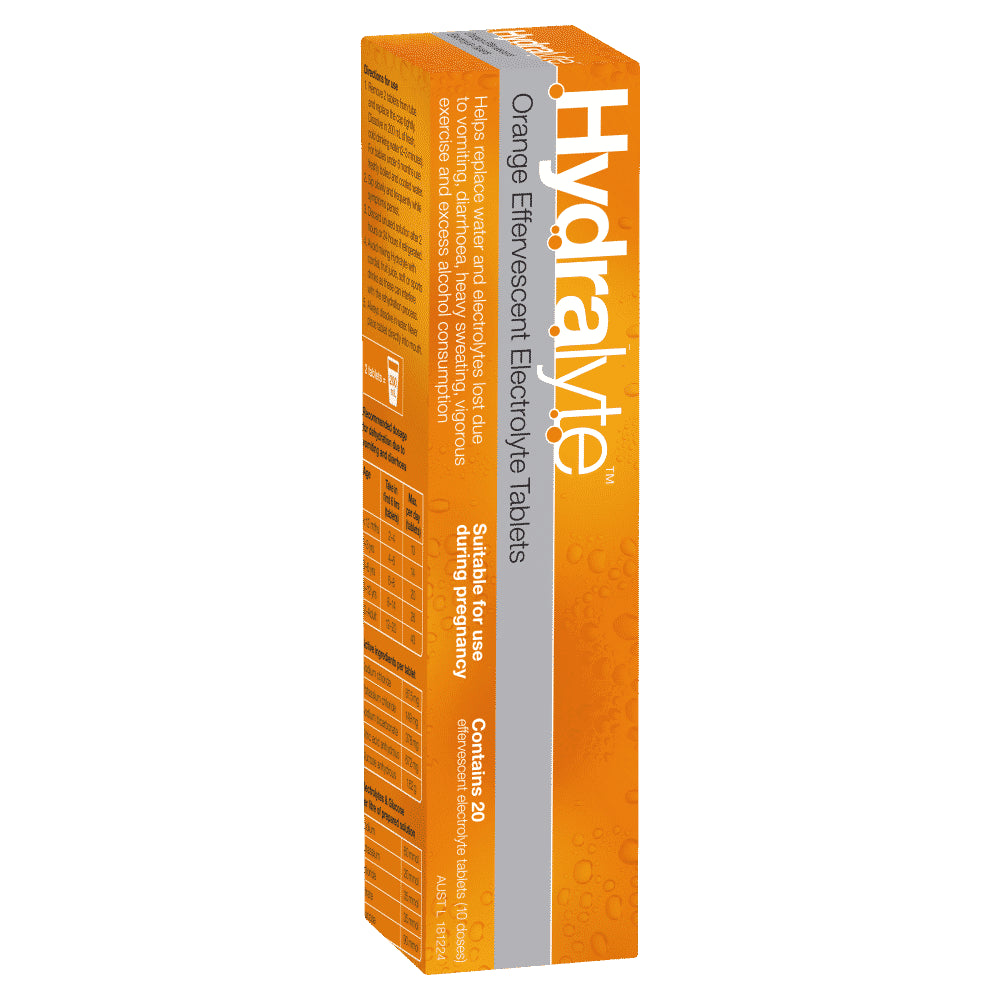 Hydralyte Effervescent Electrolyte 20 Tablets Choose Your Flavour Rehydration