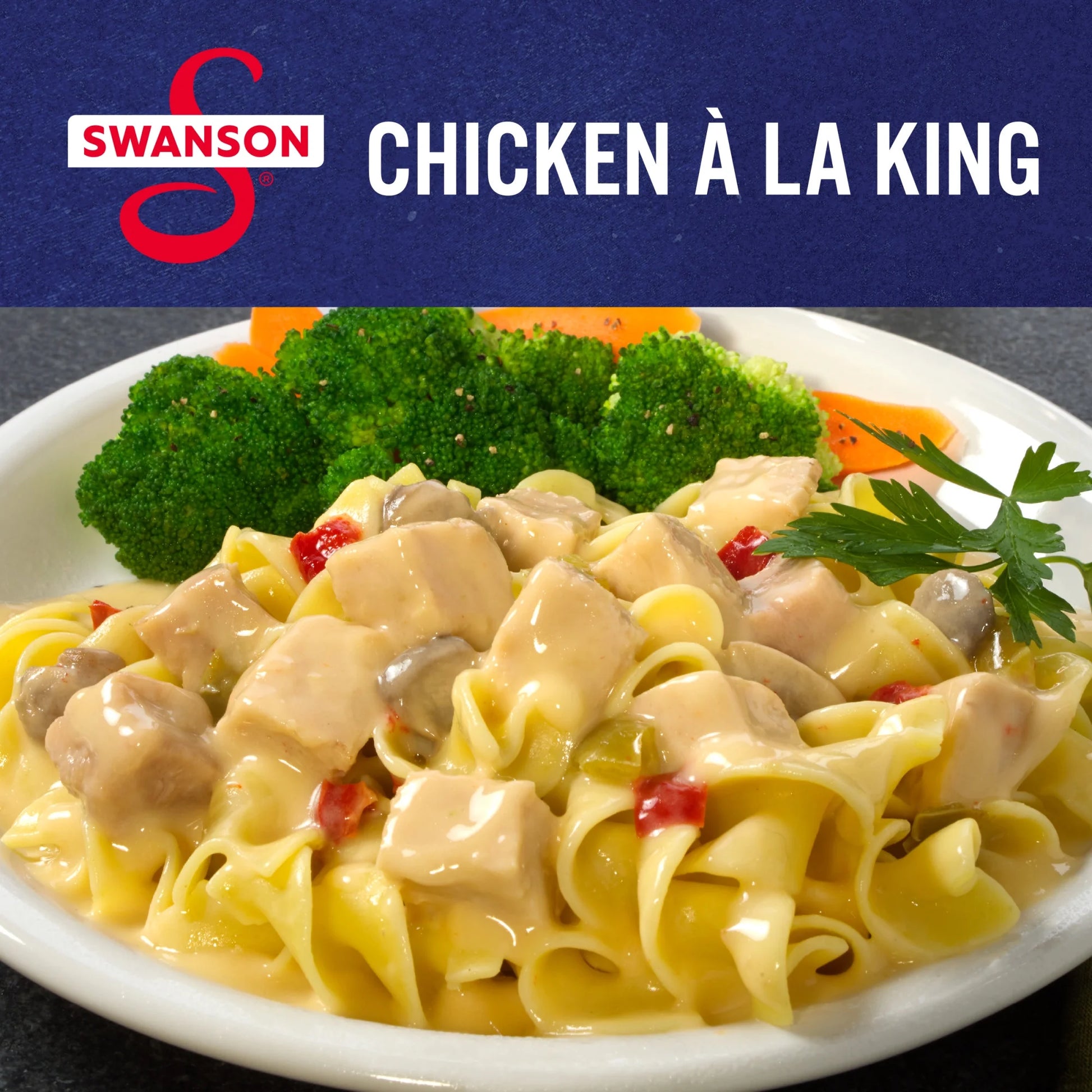 Swanson Canned Chicken a La King with White and Dark Chicken Meat, 10.5 Oz Can