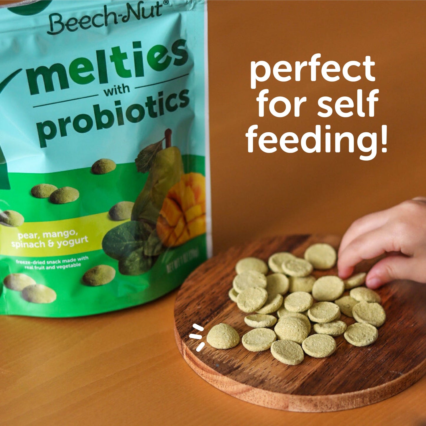 Probiotic Melties Apple Carrot Mango Yogurt Melts Baby & Toddler Snack, 1Oz Bag