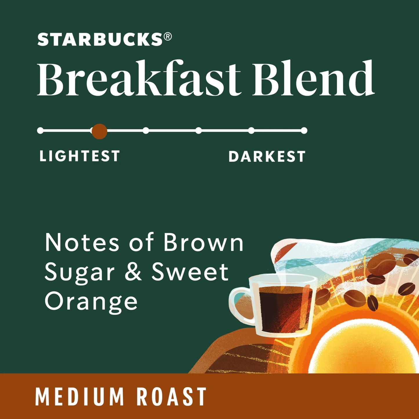 , Breakfast Blend Medium Roast K-Cup Coffee Pods, 22 Count K Cups