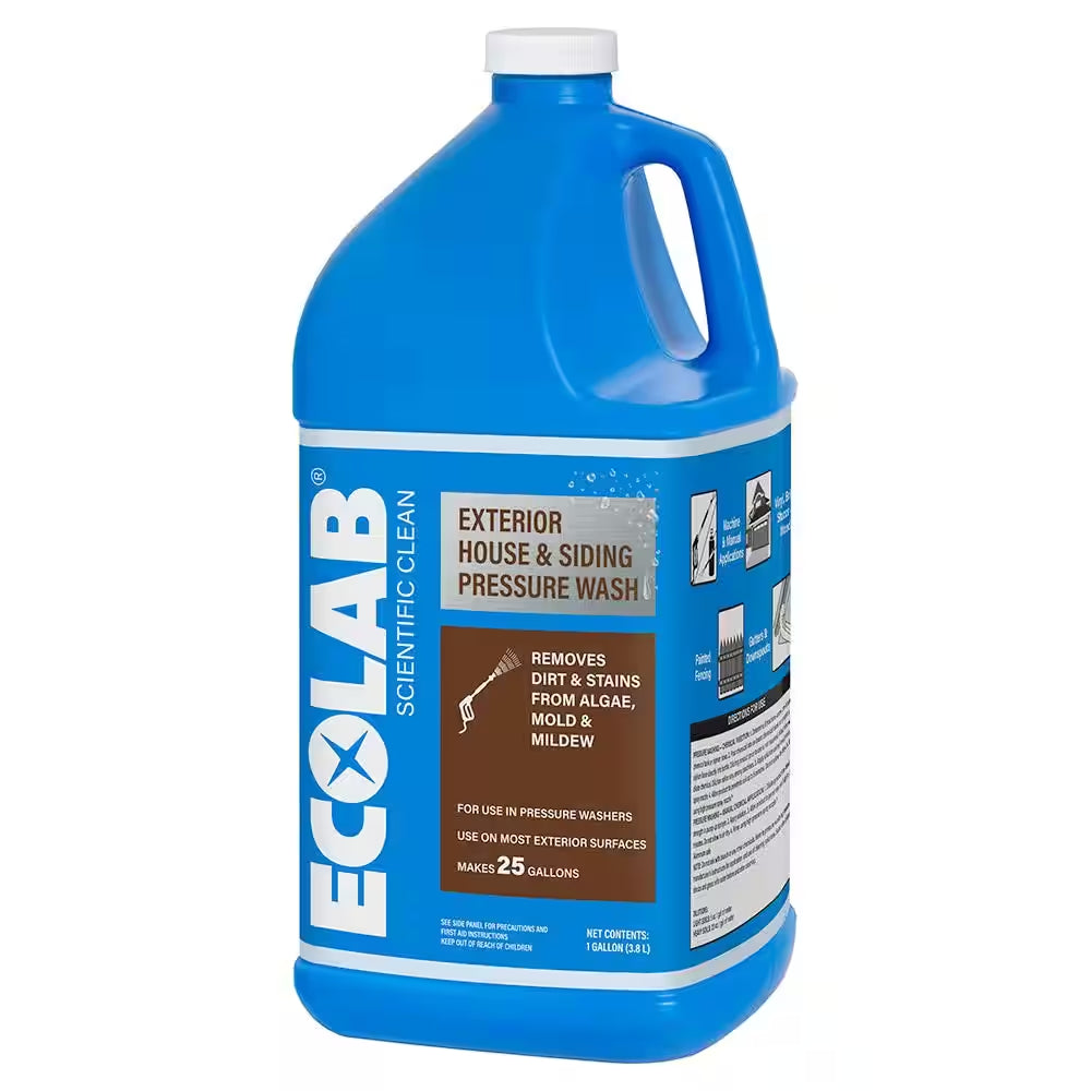 1 Gal. Exterior House and Siding Pressure Wash Concentrate Cleaner; Removes Algea, Mold and Mildew