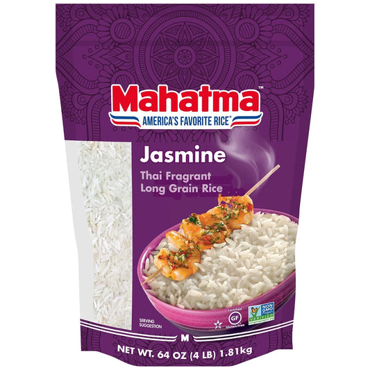 Jasmine White Rice, Thai Fragrant Long Grain Rice (4 Pounds)