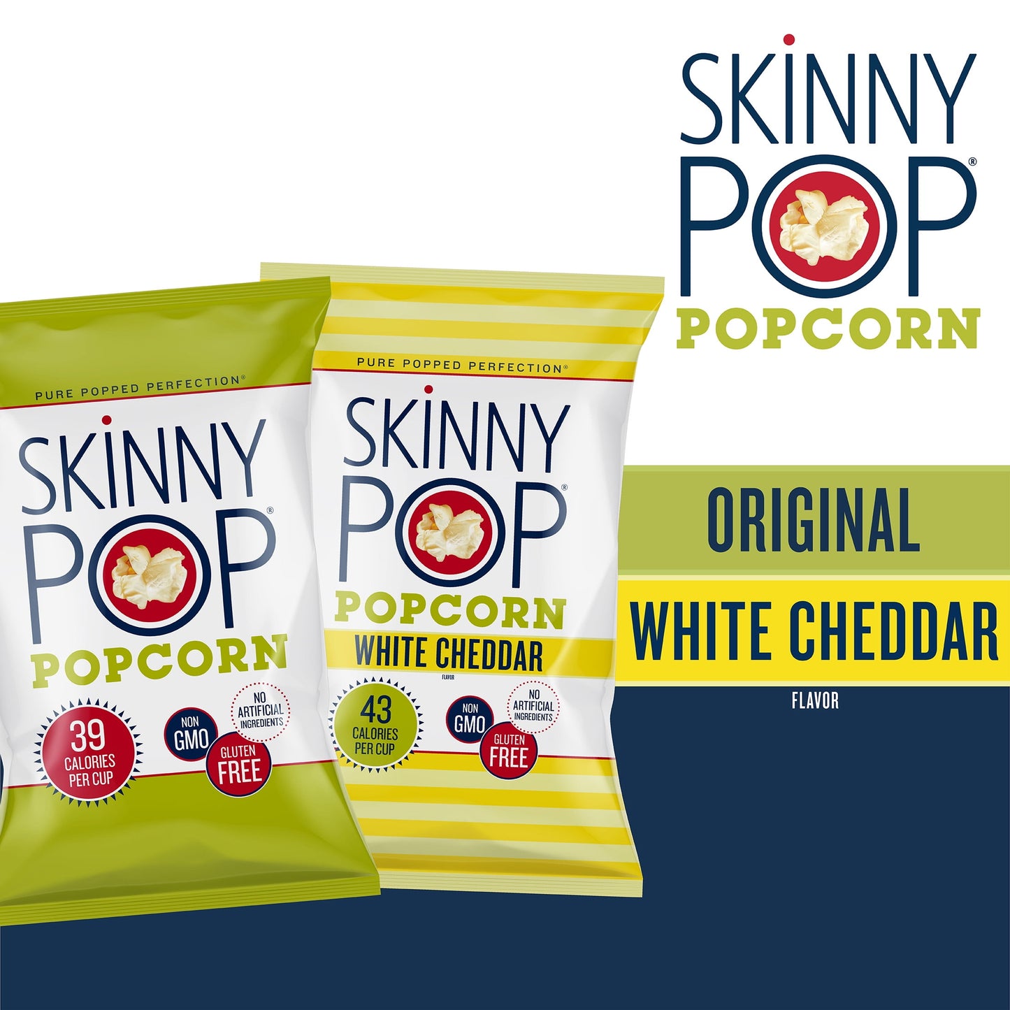 Gluten-Free Original and White Cheddar Popcorn Variety Pack, 0.5 Oz, 20 Count