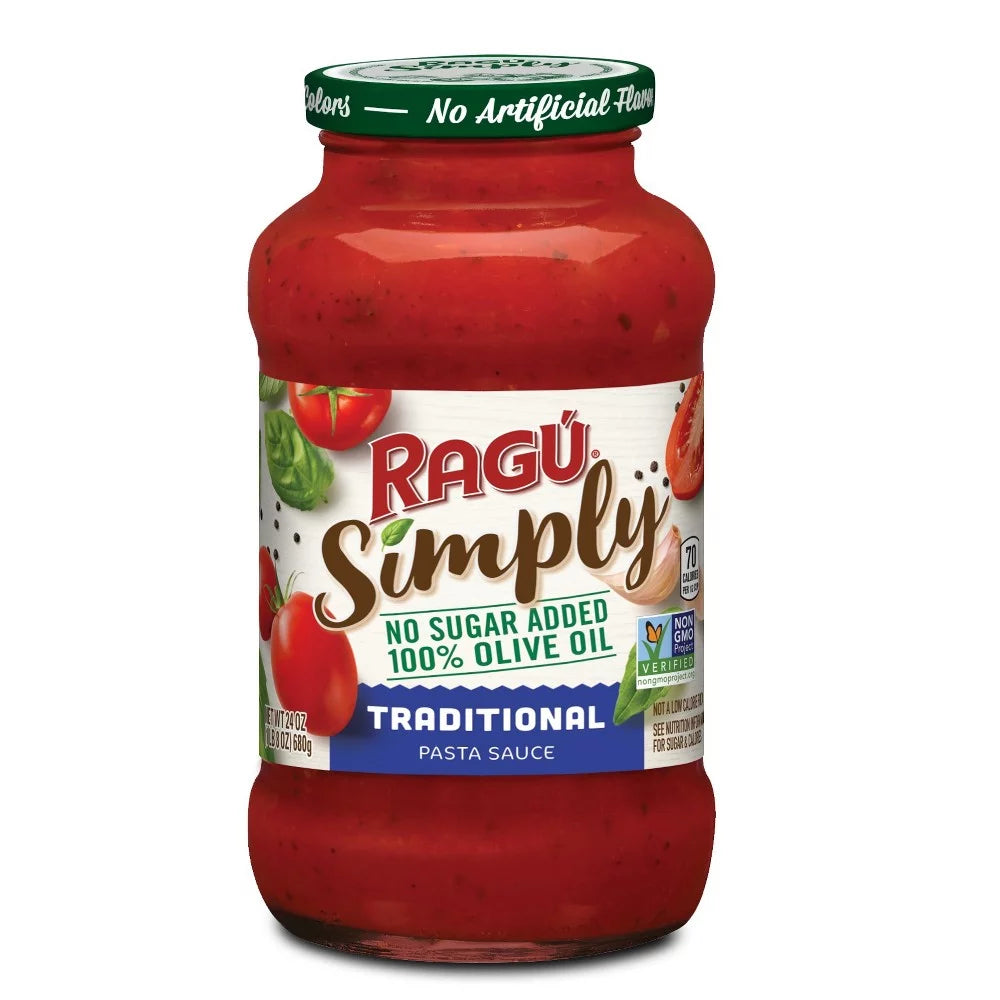 Ragú Simply™ Traditional Pasta Sauce, 24 Oz. (Pack of 8)