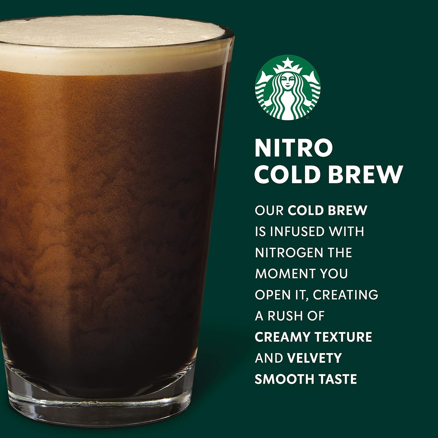 Nitro Cold Brew, Dark Caramel, 9.6 Fl Oz Can (8 Pack)