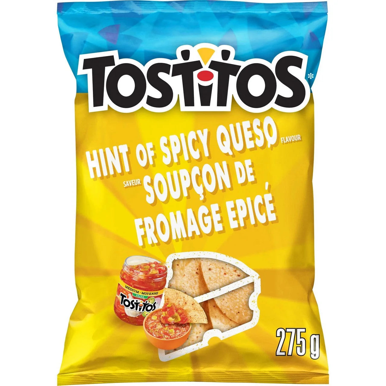 Hint of Spicy Queso Flavor Tortilla Chips 275G/9.7 Oz., {Imported from Canada}