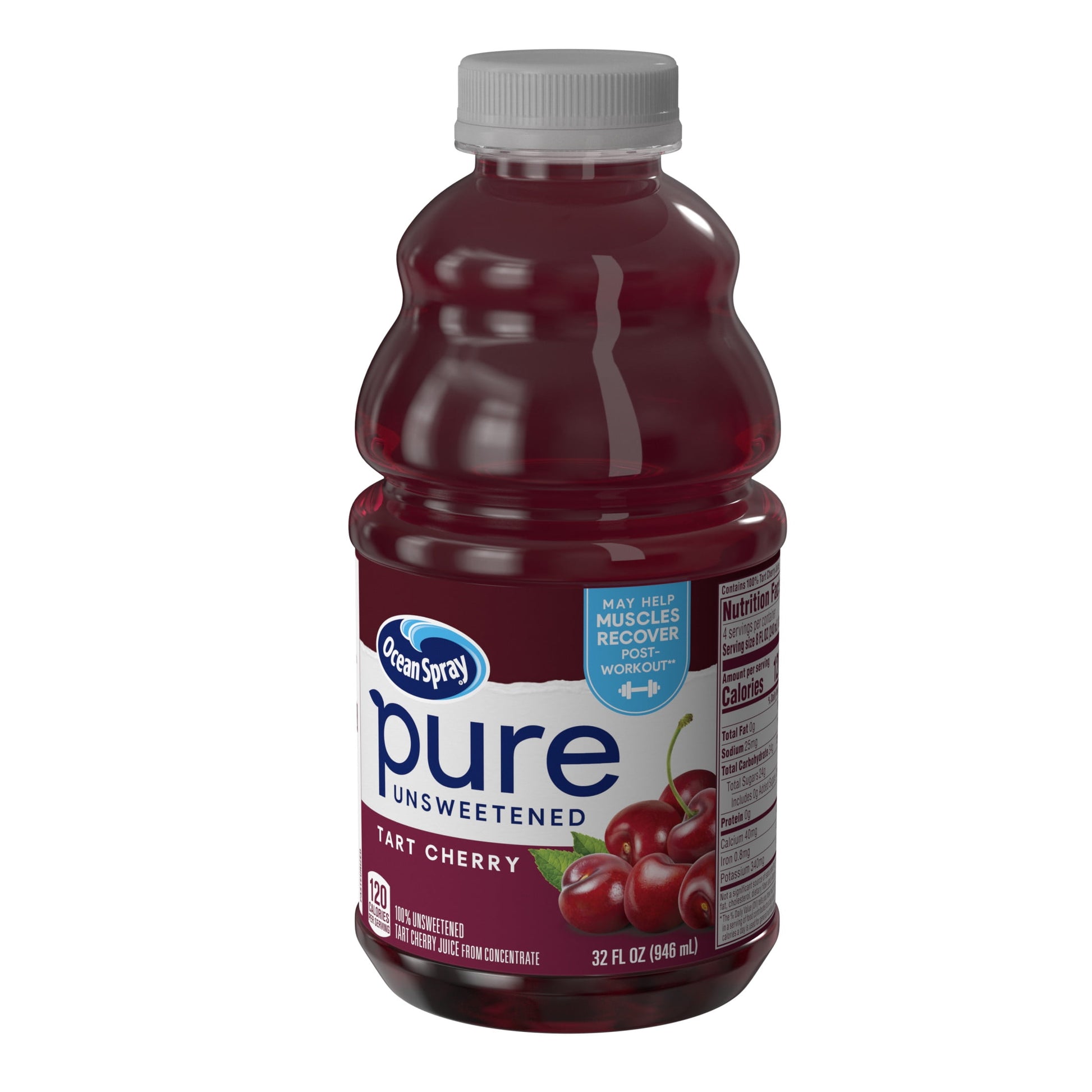 ® Pure Unsweetened Tart Cherry, 100% Tart Cherry Juice, 32 Fl Oz Bottle