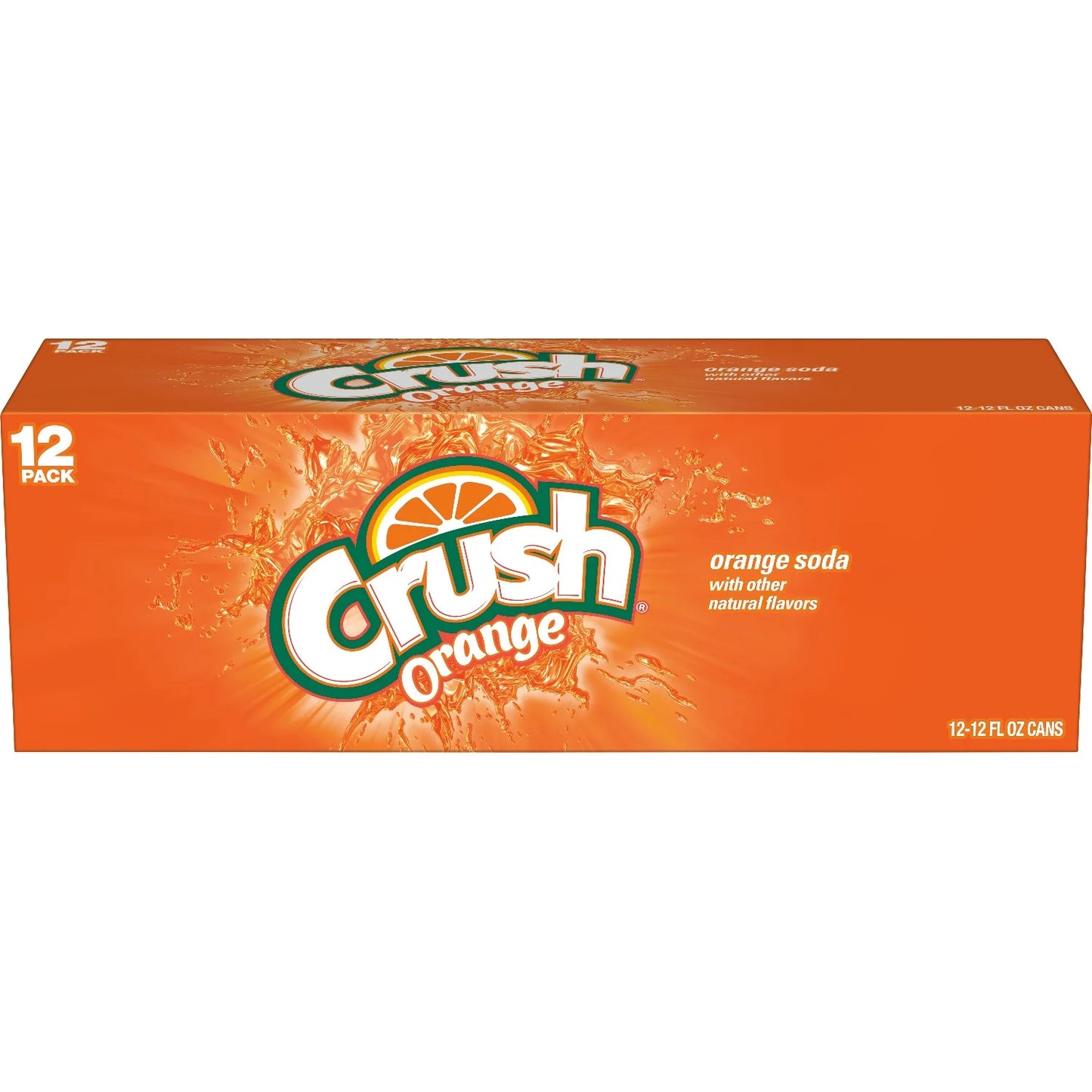 Crush Caffeine Free Orange Soda Pop, 12 Fl Oz, 12 Pack Cans