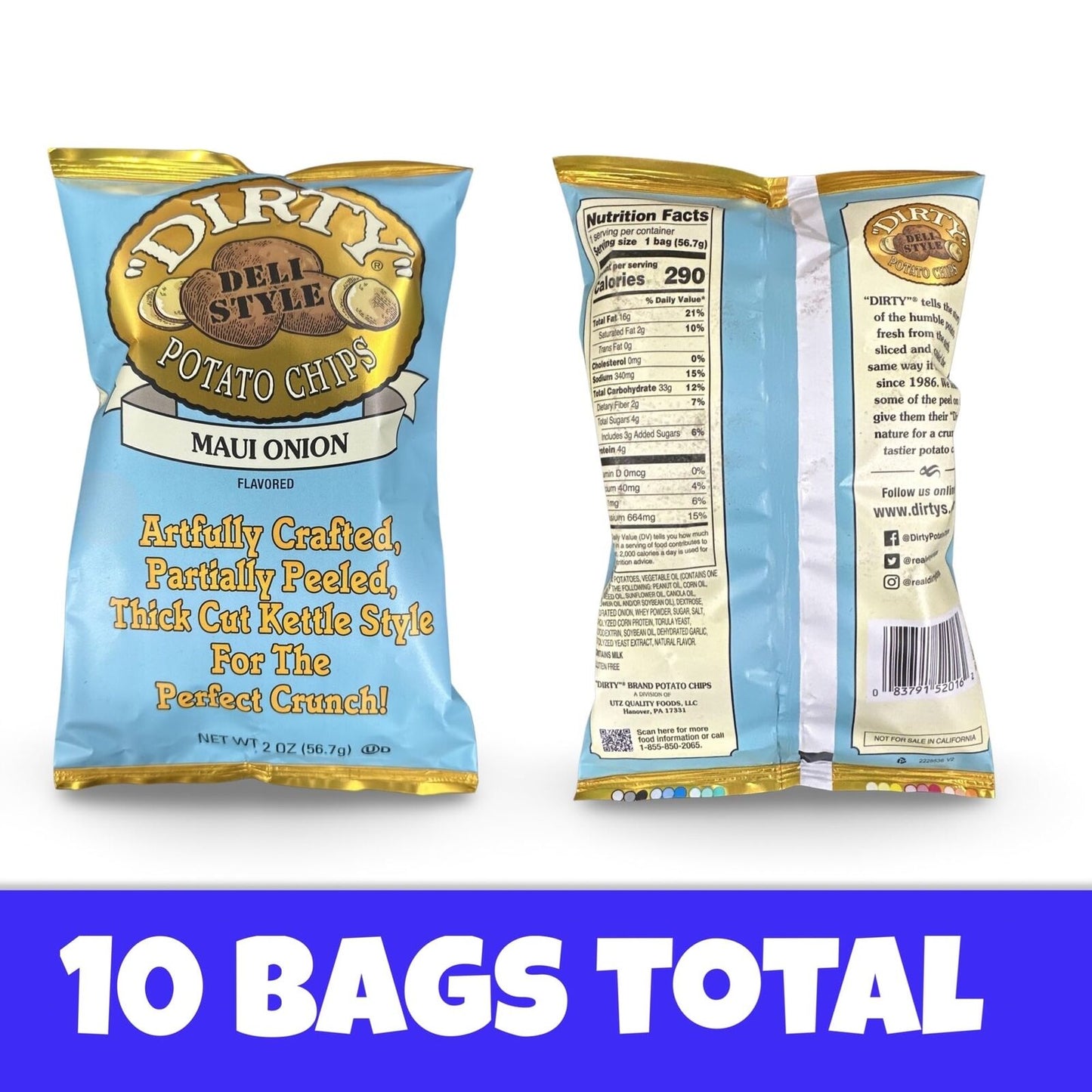 Deli Style Potato Chips Value Pack | Bundled by Tribeca Curations, Maui Onion |