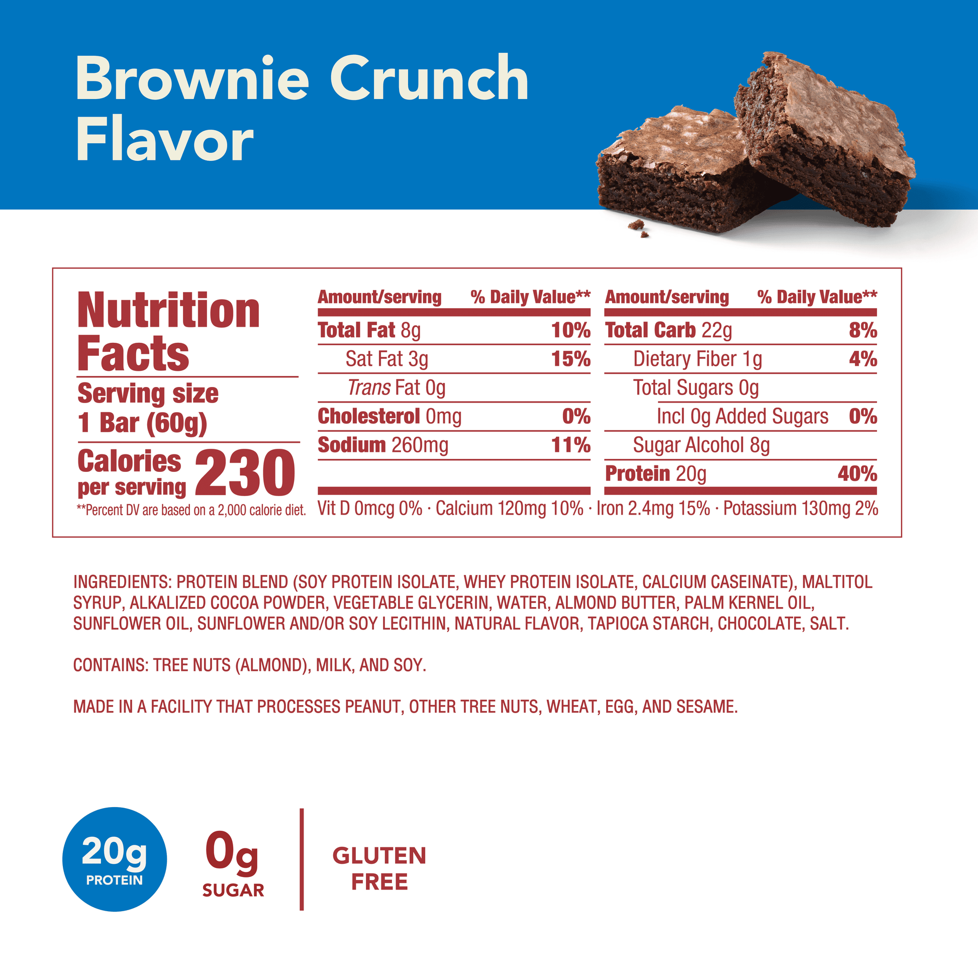 High Protein Brownie Crunch Bars, 5 Count