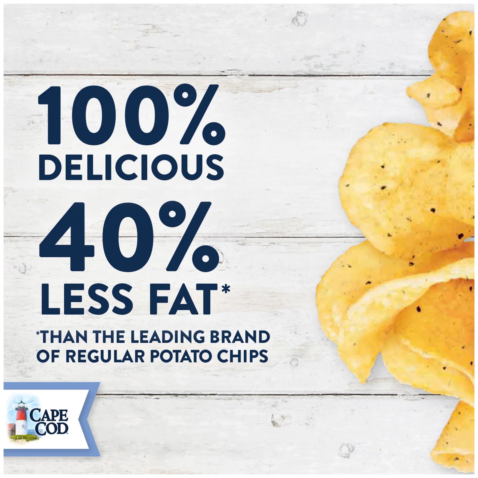 Potato Chips, Less Fat Original Kettle Cooked Chips, 24 Oz