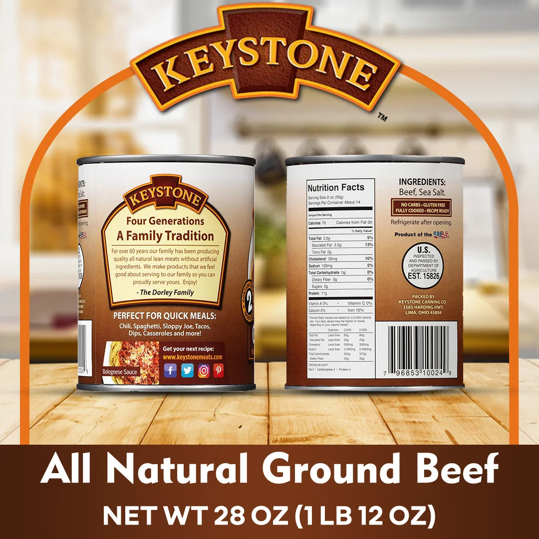 All Natural Ground Beef, 28 Oz Can