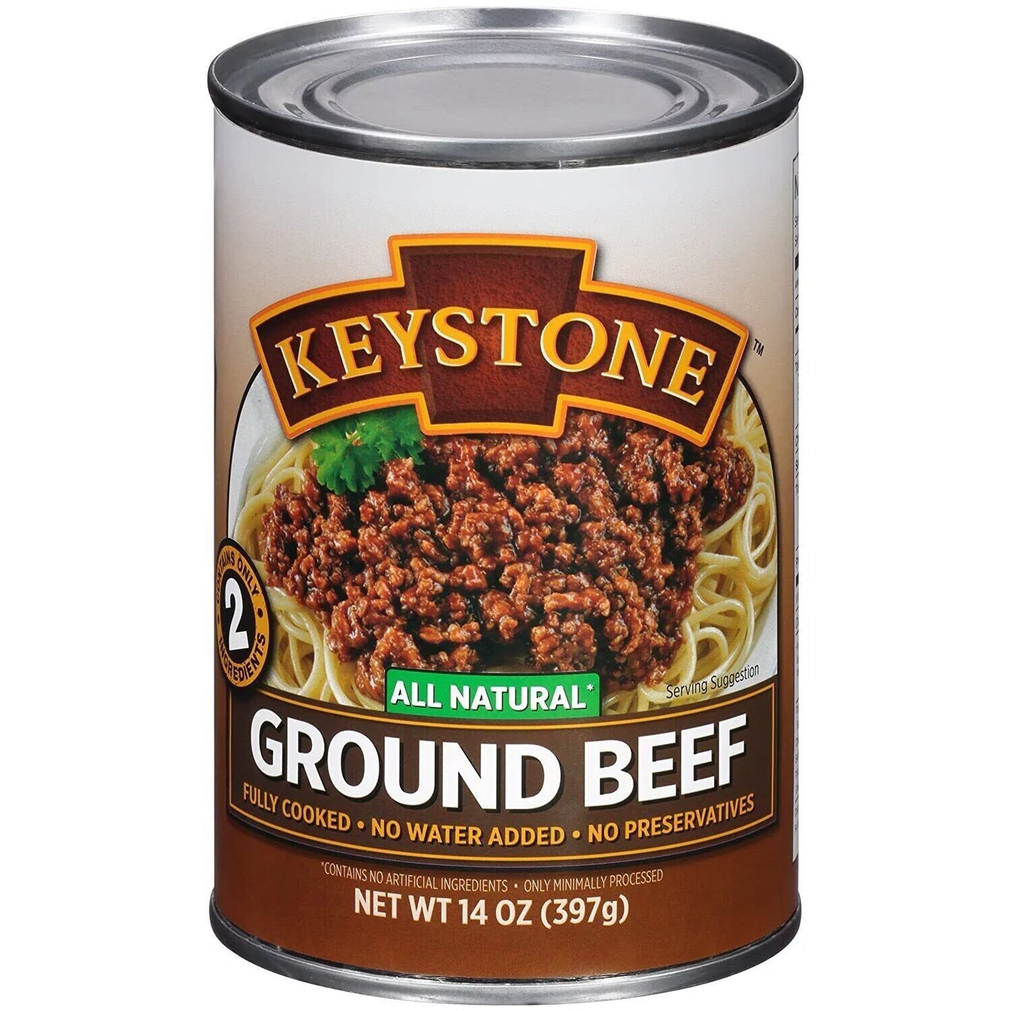 (12 Pack)  Ground Beef 14 Oz Can Fully Cooked, Emergency Food for Camping Hiking and Backpacking (12 Cans)