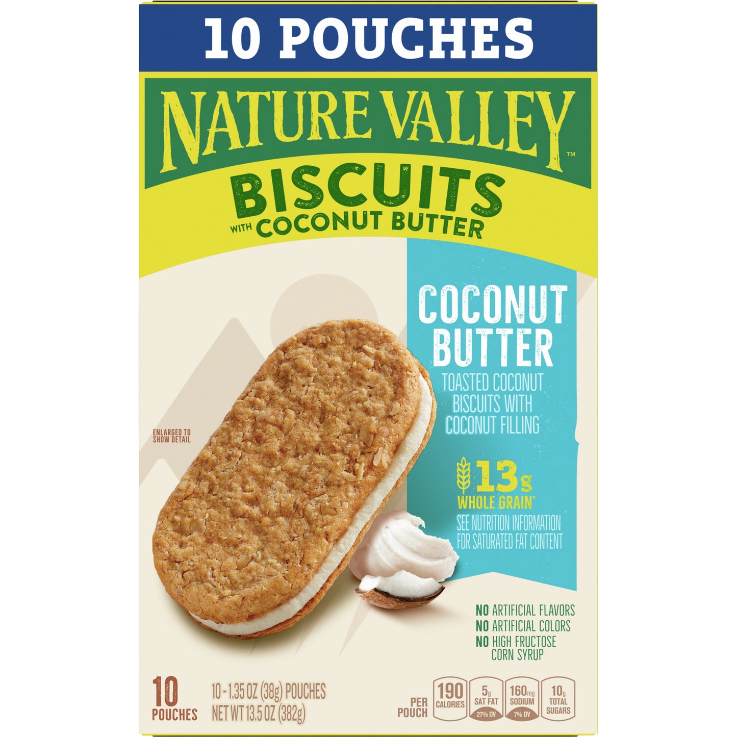 Biscuit Sandwiches, Coconut Butter, Snack Value Pack, 10 Ct, 13.5 OZ