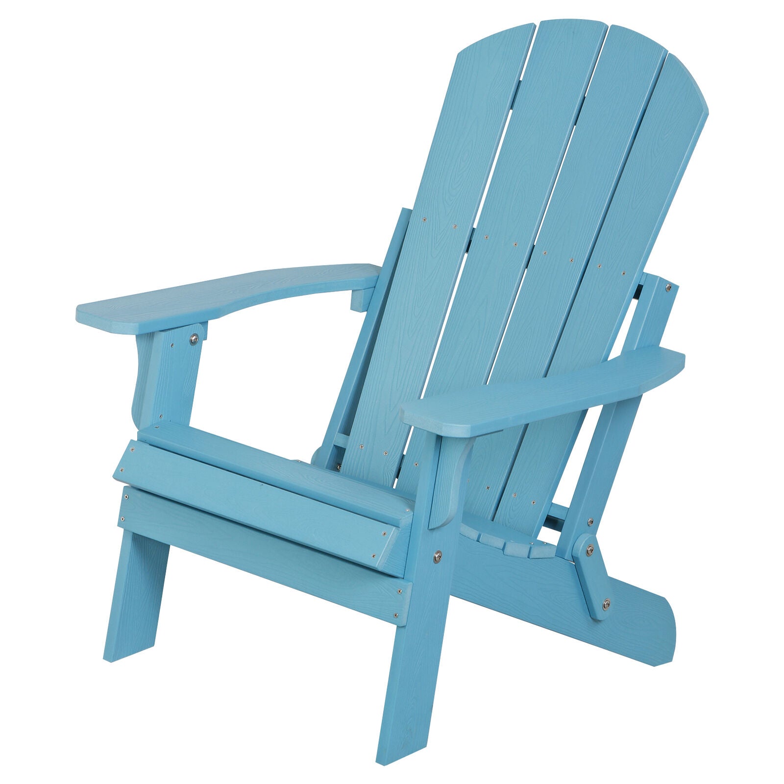 HDPS Folding Poly Lumber Adirondack Chair Patio Outdoor All Weather Resistant