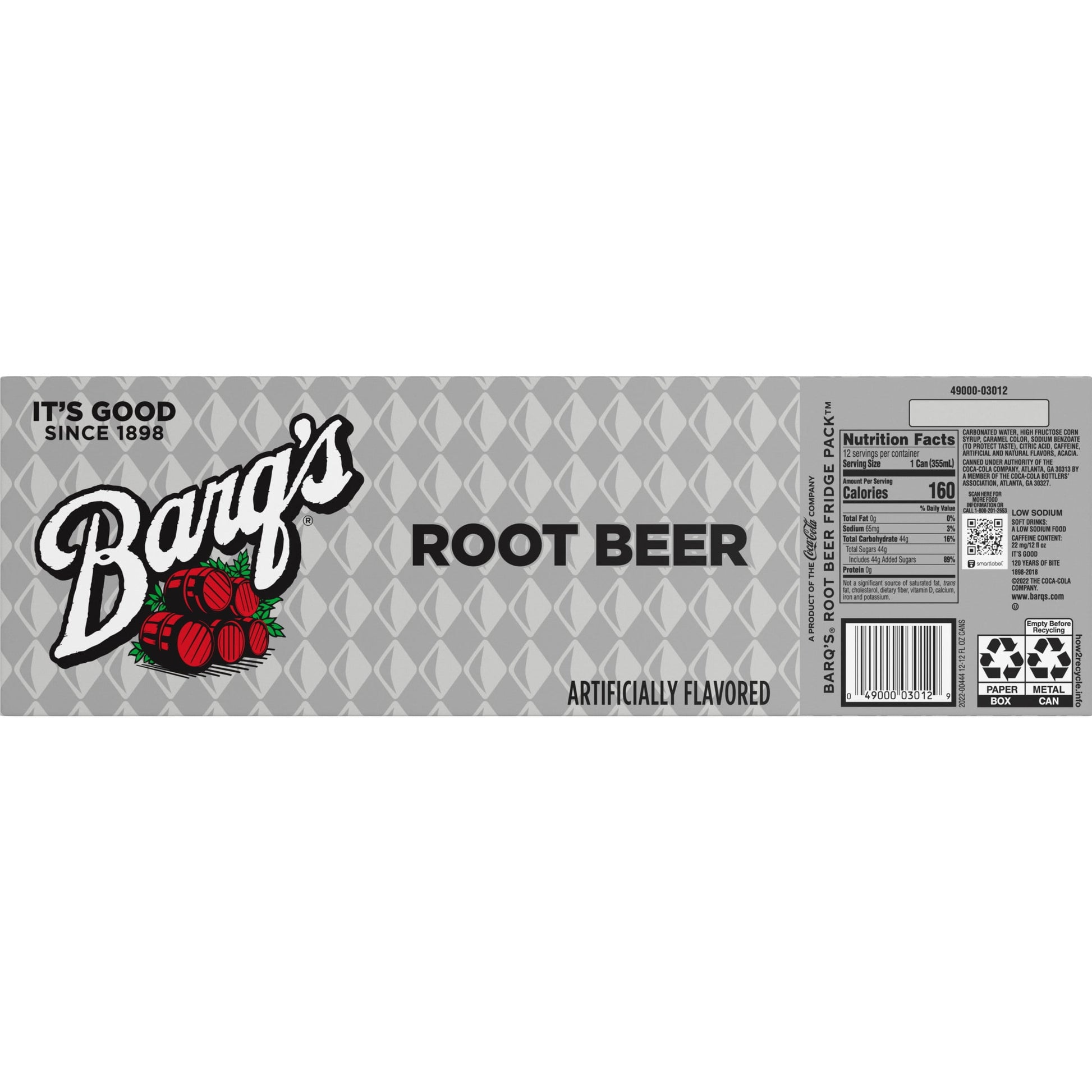 Root Beer Soda Pop, 12 Fl Oz, 12 Pack Cans