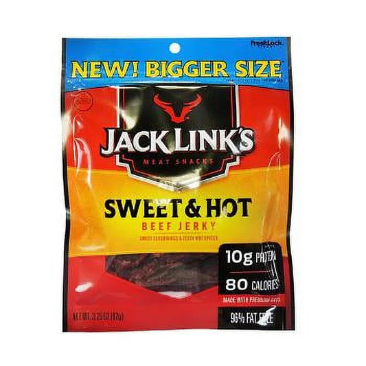 Jack Link Beef Jerky, Sweet & Hot - Bag, Count 1 - Jerkys / Grab Varieties & Flavors