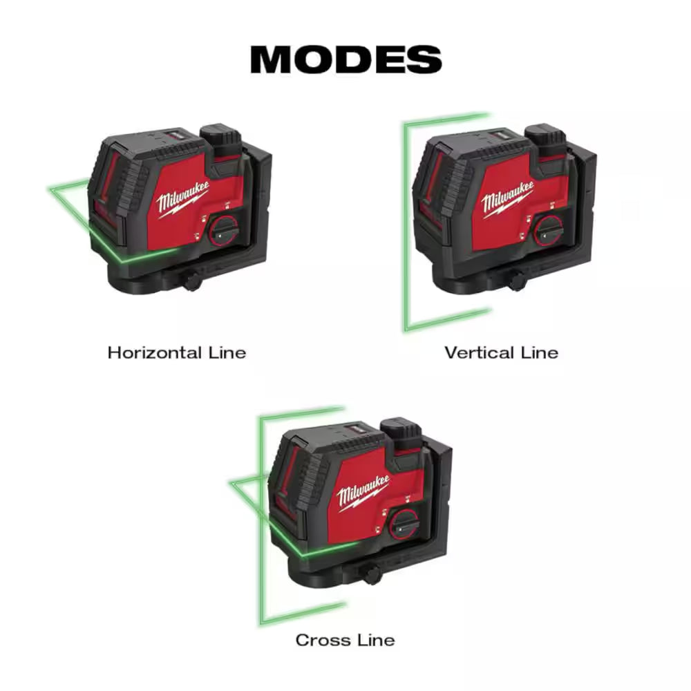 100 Ft. REDLITHIUM Lithium-Ion USB Green Rechargeable Cross Line Laser Level with Charger