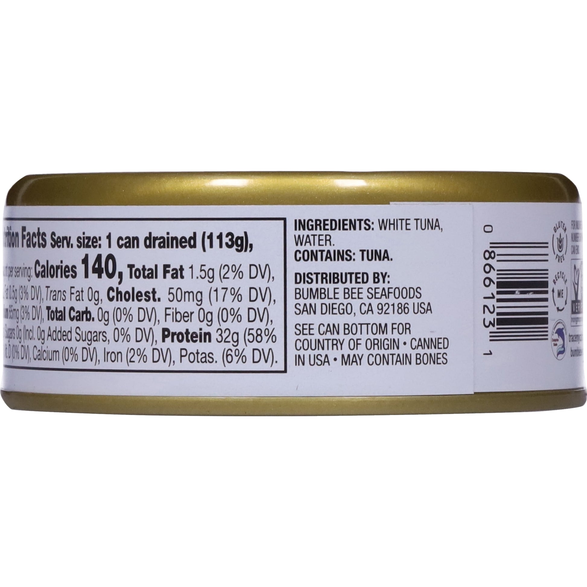 Prime Solid White Albacore Tuna Low Sodium in Water, 5 Oz Can