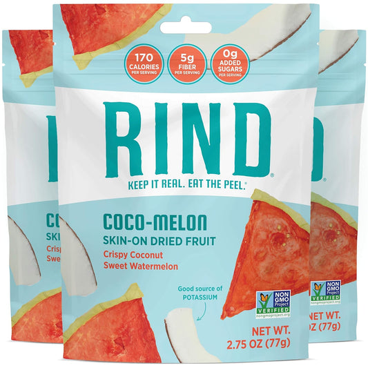 Coco-Melon Dried Fruit Superfood, Organic Coconut, Watermelon, High Fiber, Vegan, Paleo, Non-Gmo 2.75Oz, 3 Pack