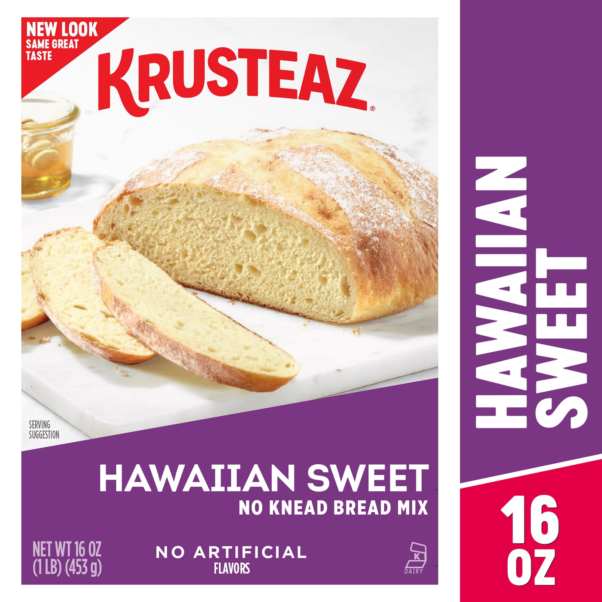 (4 Pack)  Hawaiian Sweet No Knead Bread Mix, 16 Oz Box