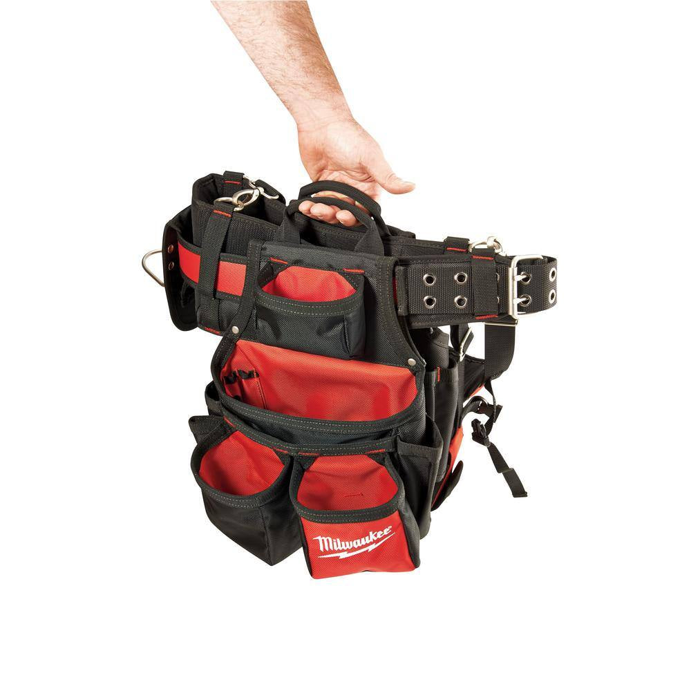 General Contractor Work Waist Tool Belt with Suspension Rig and 3-Piece Pliers Kit