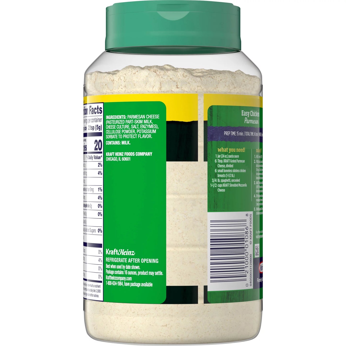 Parmesan Grated Cheese, 16 Oz Shaker