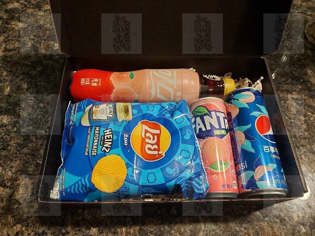 Exotic Snack Holiday Gift Box Exotic Chips Soda Lays Pepsi Fanta Cola FREE SHIP