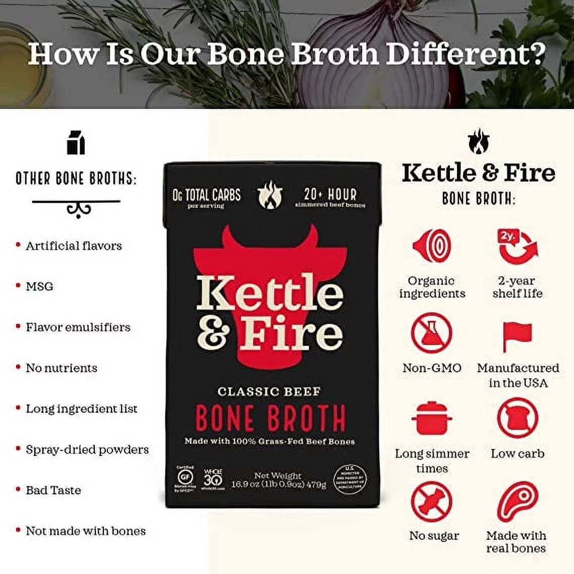 Bone Broth, Beef 16.9 Oz(Pack of 1)