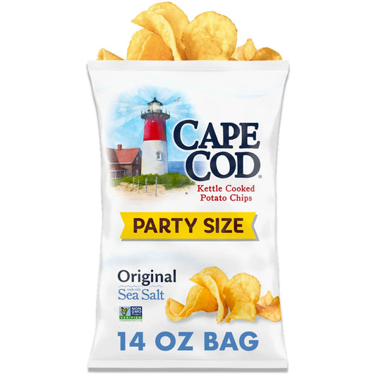 Potato Chips, Original Kettle Chips, 14 Oz Party Size