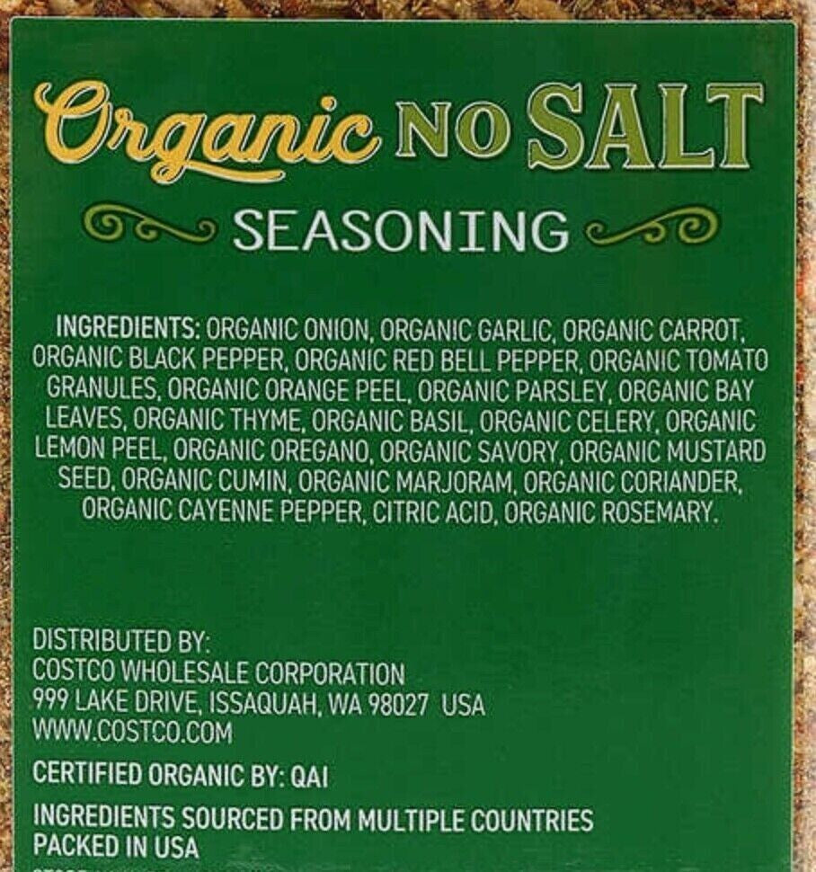 Kirkland Signature Organic No-Salt Seasoning, 14.5 Oz Spices FREE & FAST SHIP