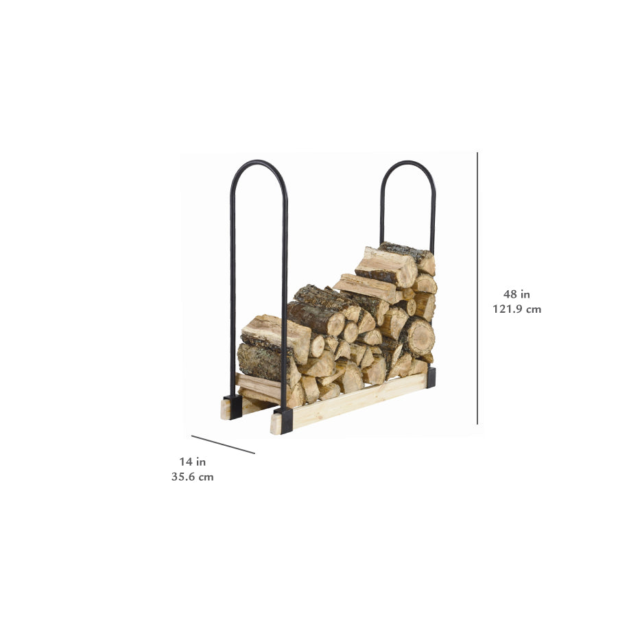 Outdoor Steel Brackets Adjustable Width Log Rack