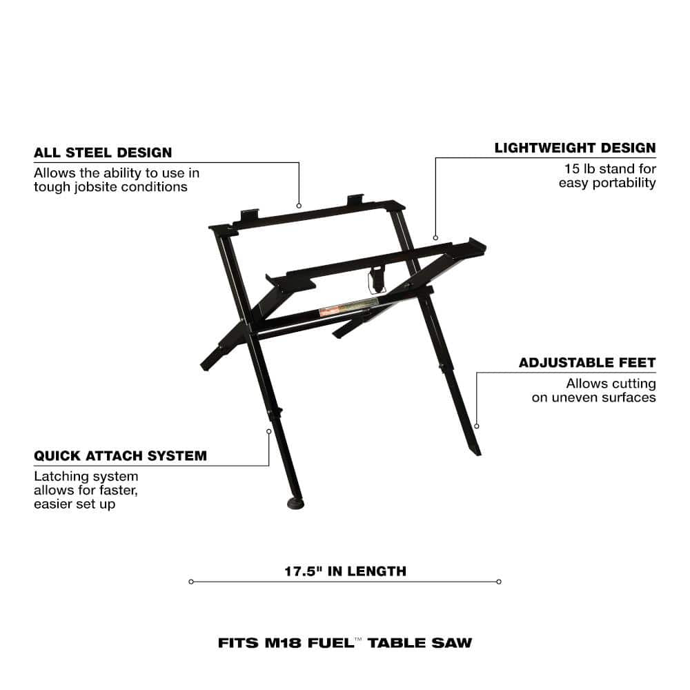 23.5 In. X 17.5 In. Universal Stationary Compact Folding Table Saw Stand