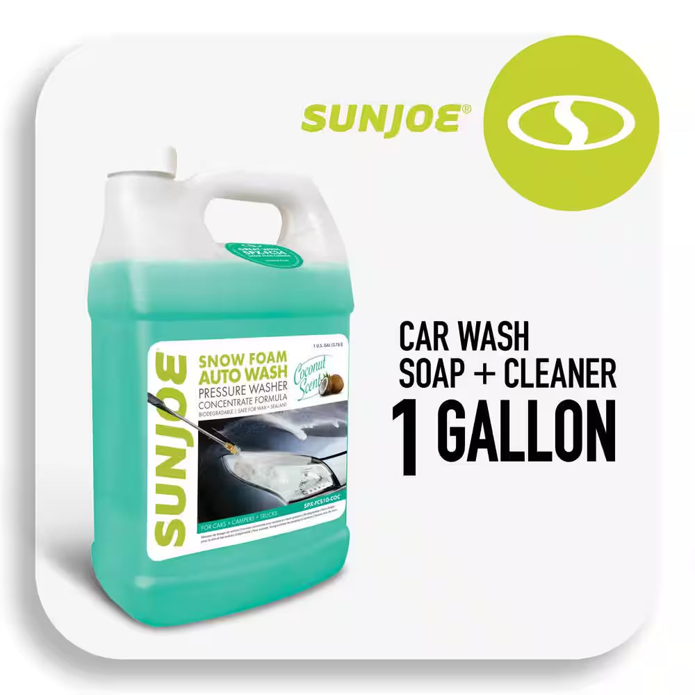 1 Gal. Premium Snow Foam Pressure Washer Rated Car Wash Soap and Cleaner, Coconut