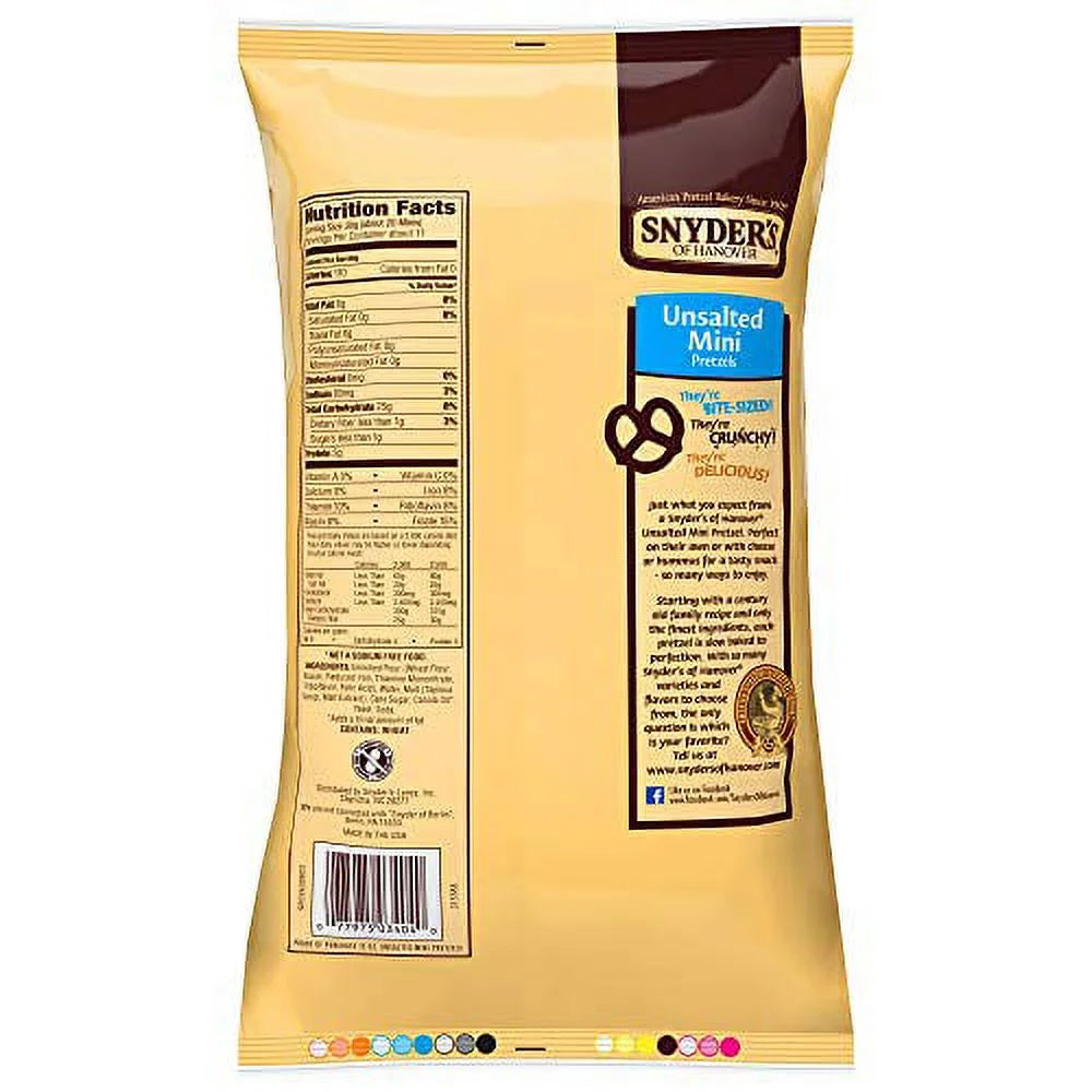 Mini-Unsalted Pretzel, 12 Oz | 2 Pack