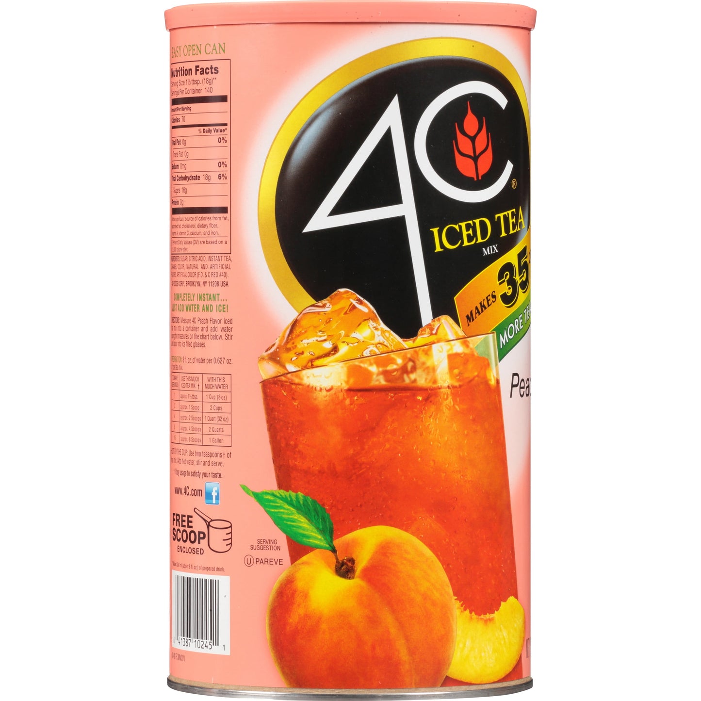 ® Peach Iced Tea Mix 82.6 Oz. Canister