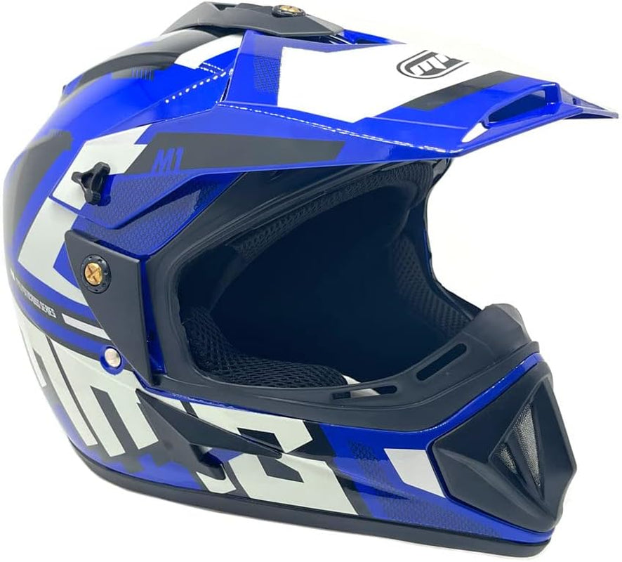 Adult Motorcycle off Road Helmet DOT - MX ATV Dirt Bike Motocross UTV - with Goggles