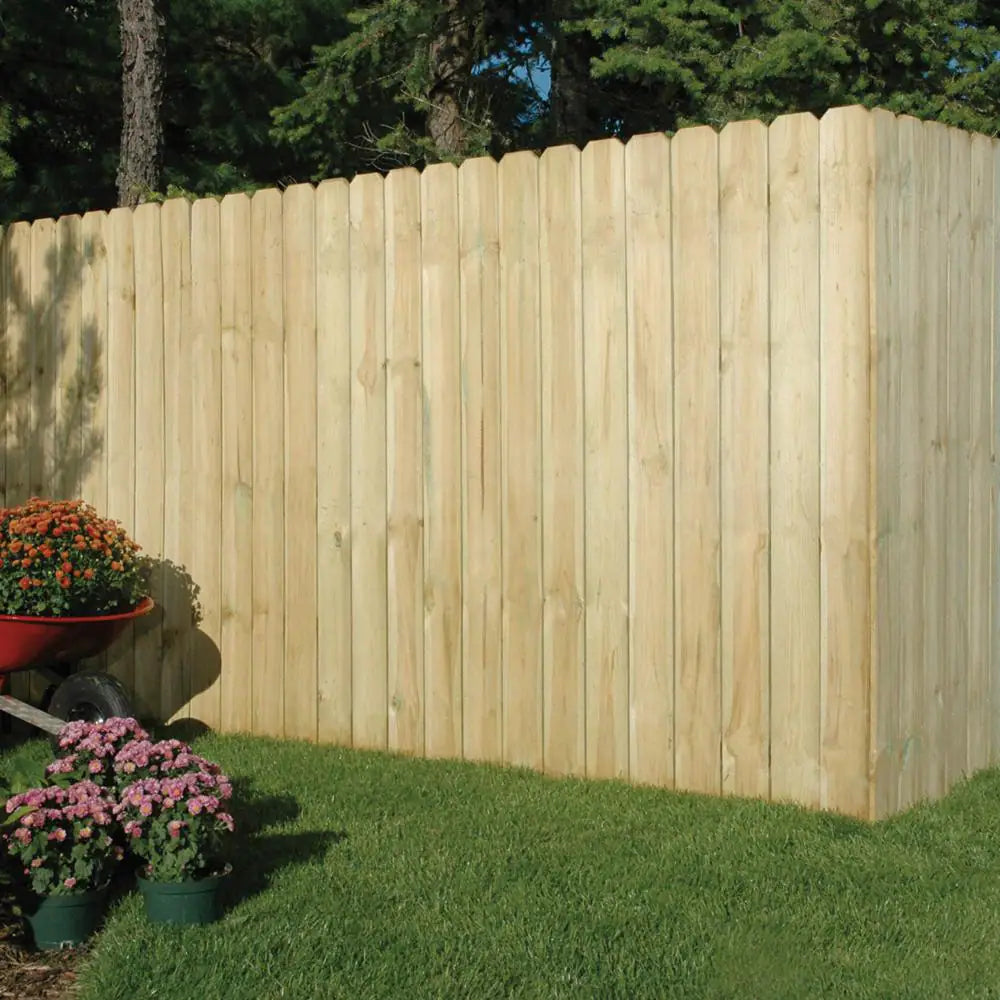 5/8 In. X 6 In. X 6 Ft. Dog Ear Brazilian Pine Fence Picket (10-Pack)