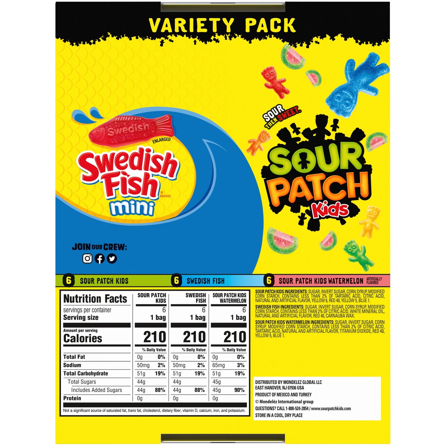 and SWEDISH FISH Mini Soft & Chewy Candy Variety Pack, 18 - 2 Oz Bags