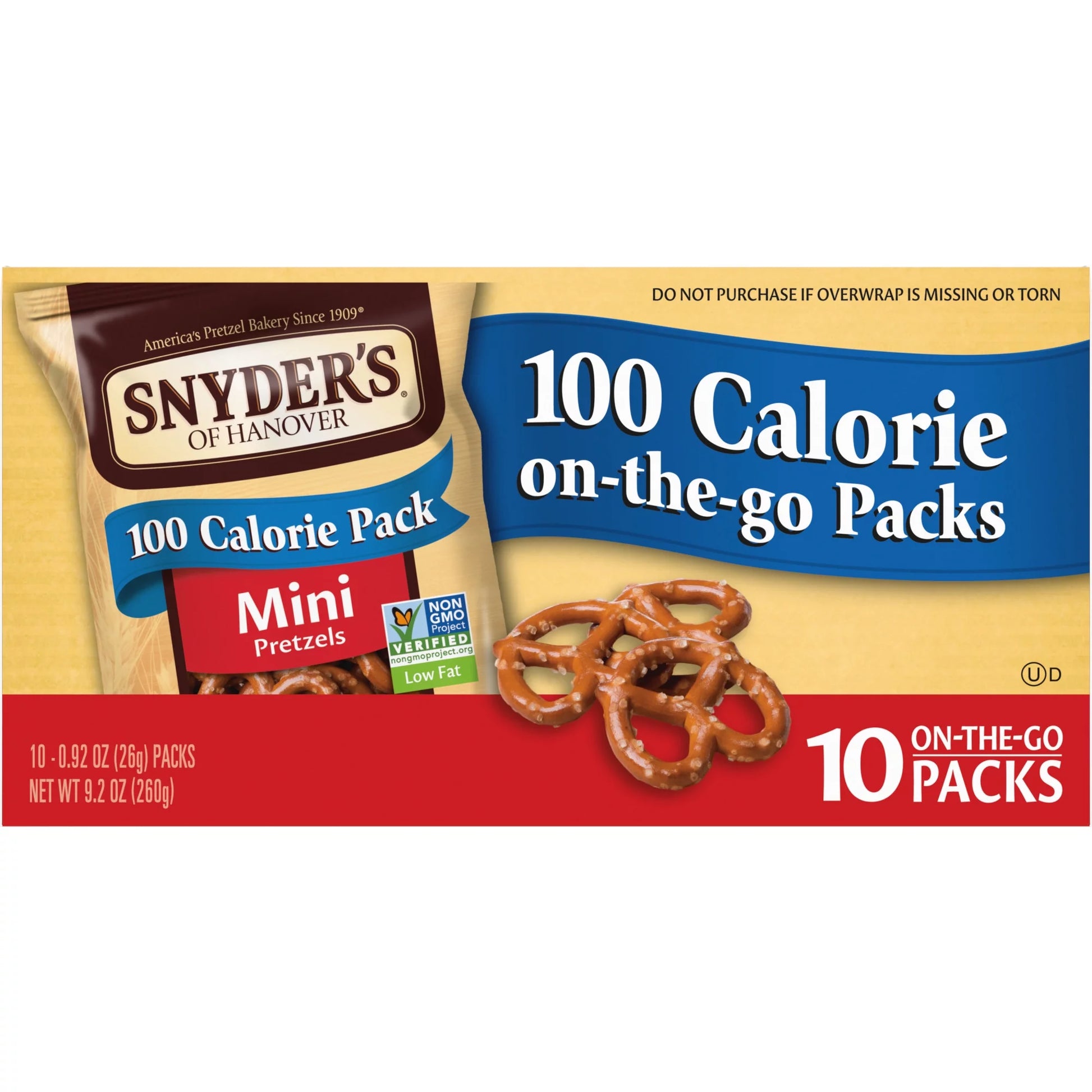 Mini Pretzels, 100 Calorie Individual Packs, Multipack 10 Ct