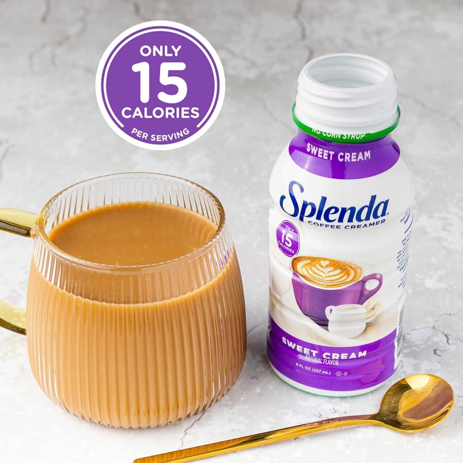 Splenda Sugar Free Sweet Cream Coffee Creamer, 8 Fl Oz Bottle