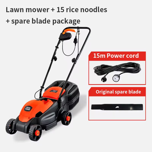 Garden Electric Lawn Mower High-Power Hand Push Lawn Mower Household Weeding Trimmer